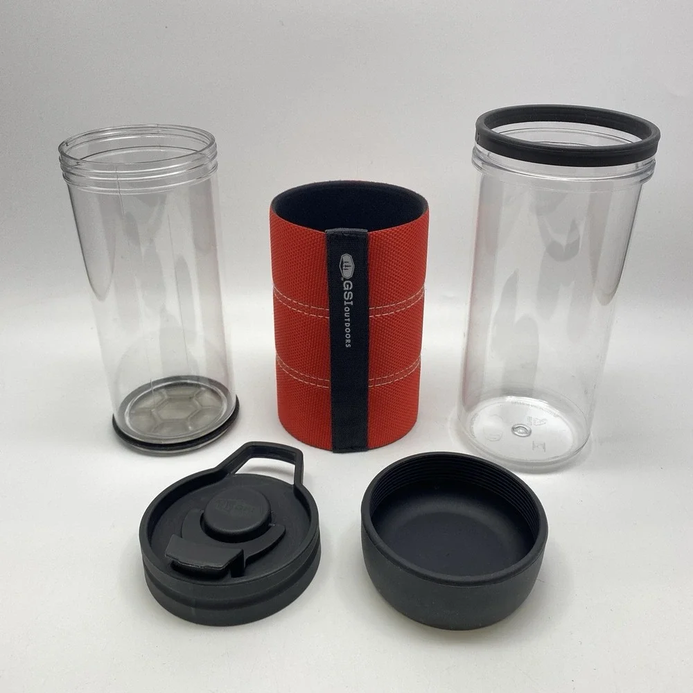 GSI Outdoors Commuter‎ Javapress Red Coffee or Tea Travel Tumbler French Press
